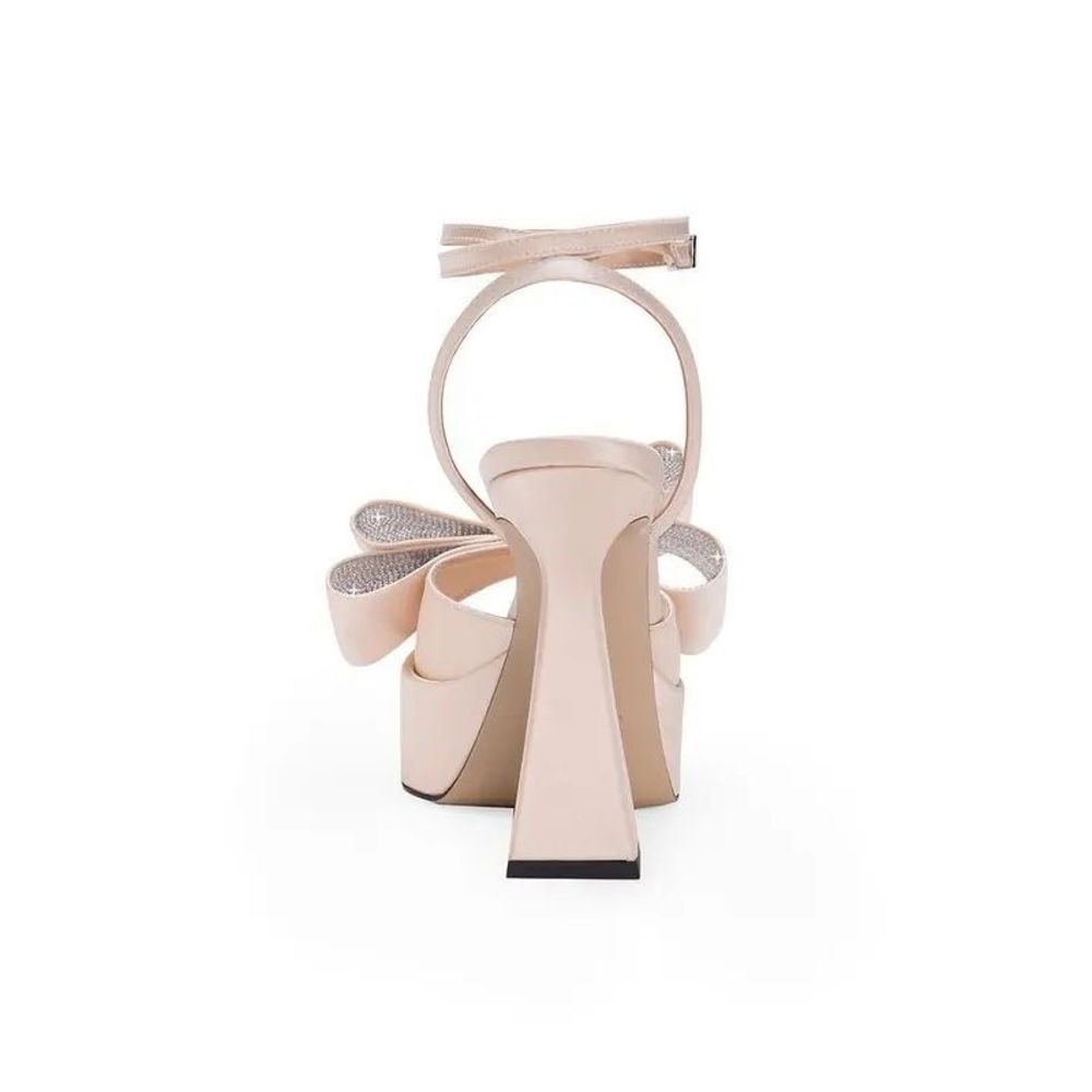 Mach & Mach Le Cadeau 140mm Crystal-Embellished Bow Platform Sandals View 3
